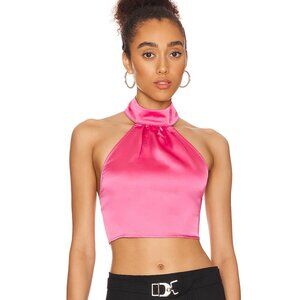 NWT WeWoreWhat Pink Cropped Halter Top